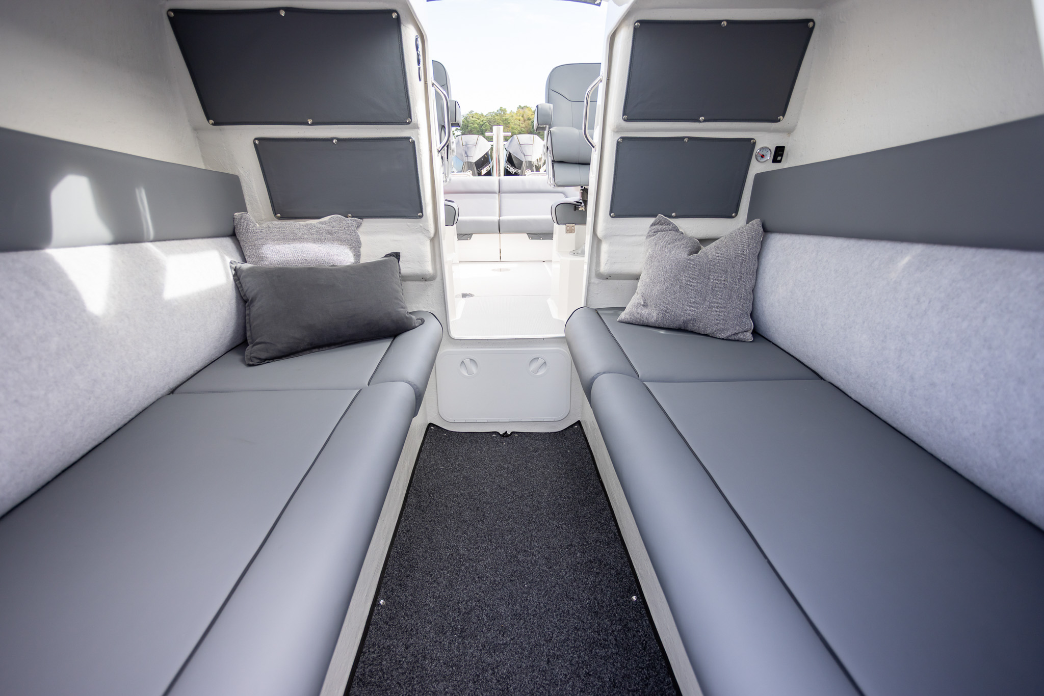 Walk through cabin with optional twin bunks