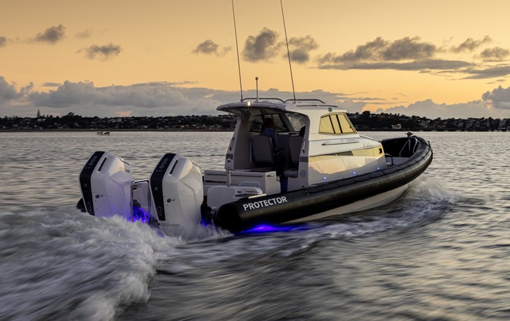Rayglass releases world-first RIB with twin 600 HP V12 engines