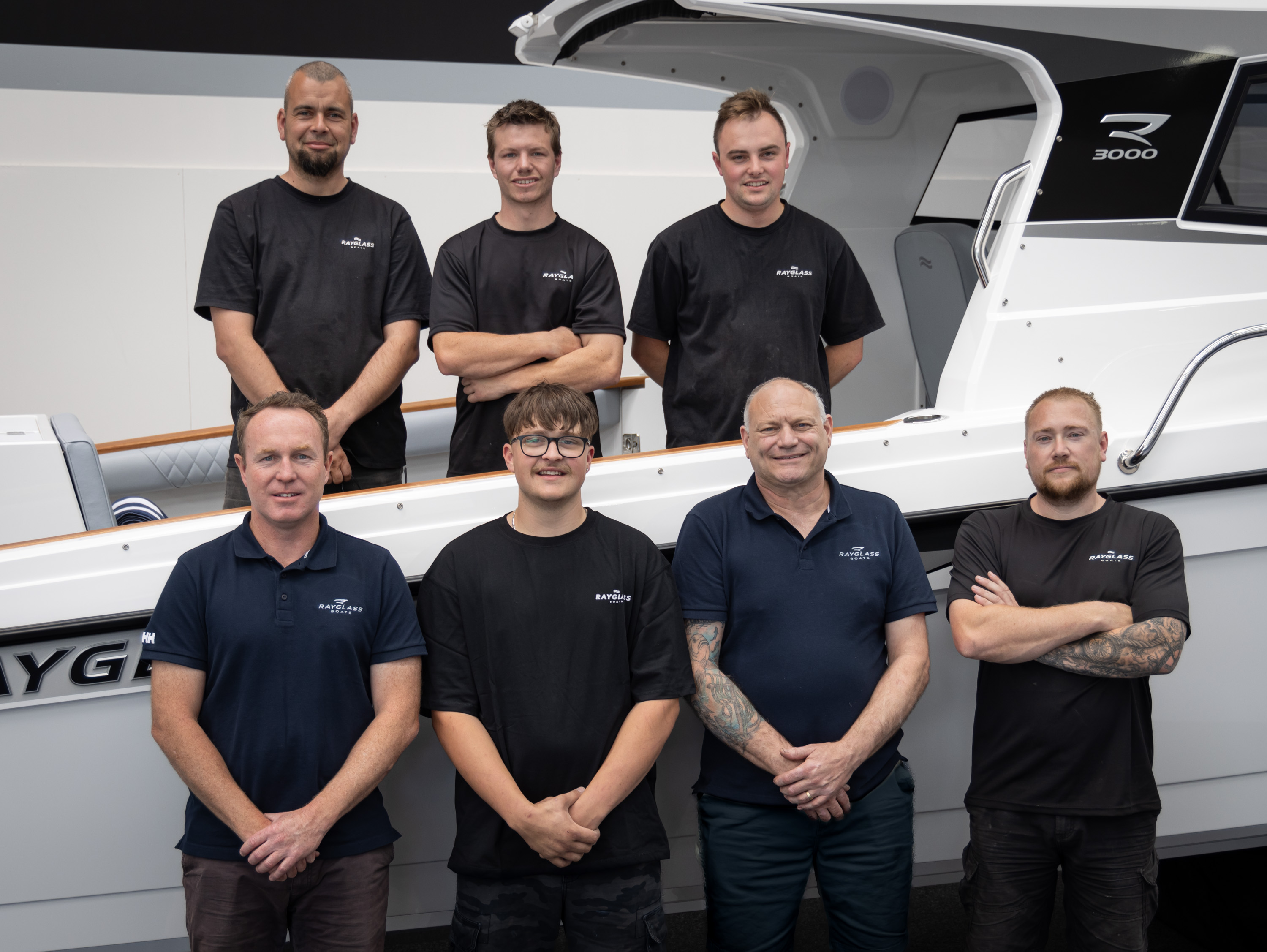 Tony (second from the right, bottom row) with his service team including service advisor Mike Thompson (bottom left)